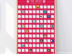 100 Dates Bucket List Scratch Poster | Million Dollar Gift Ideas