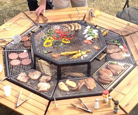 BBQ Grill Round Table