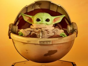 Baby Yoda Hovering Pram 1
