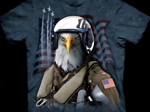 Bald Eagle Fighter Pilot Shirt | Million Dollar Gift Ideas