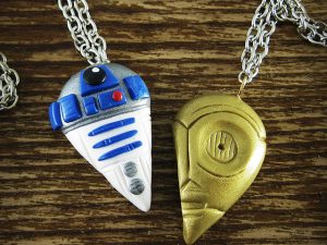 C 3po R2 D2 Heart Necklace 1