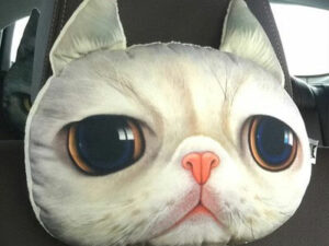 Cat Car Headrest Pillow 1