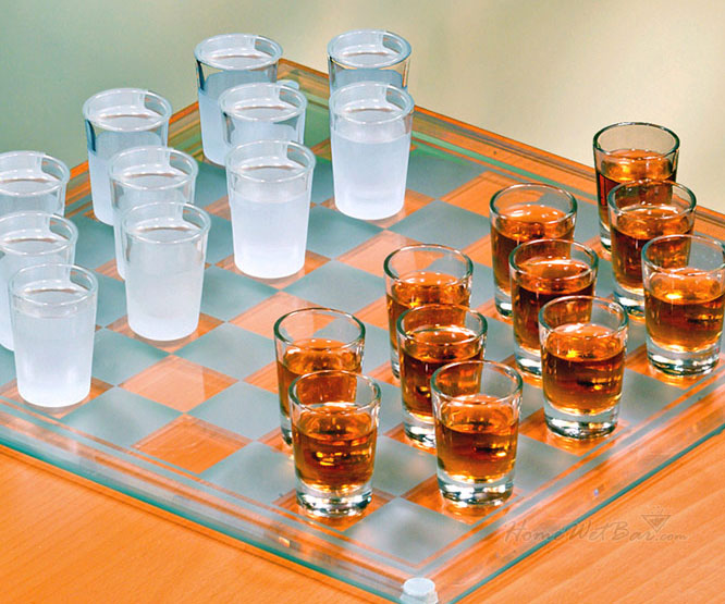 Checkers Shotglass Drinking Game