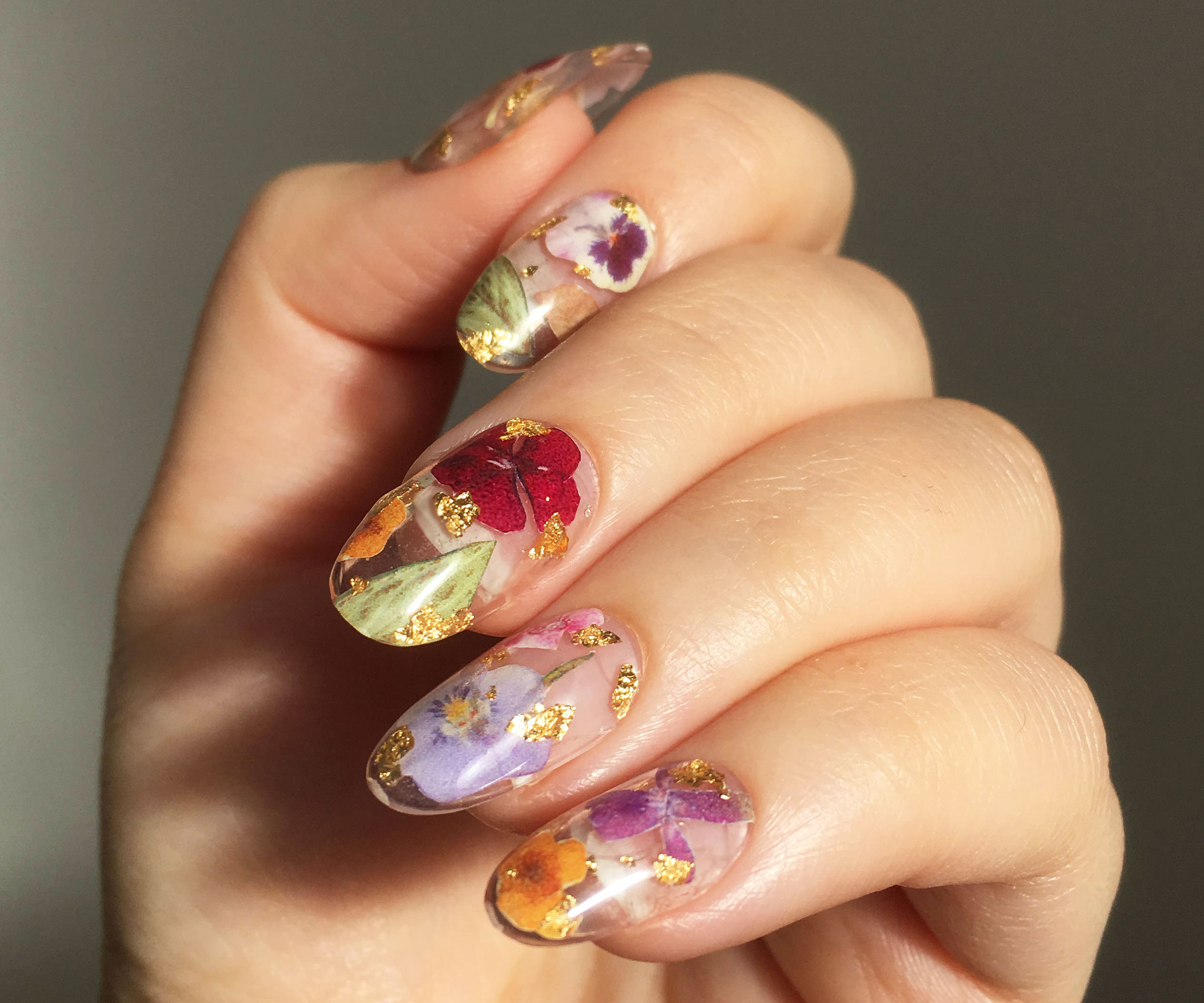 Dried Flowers Press On Nails 1