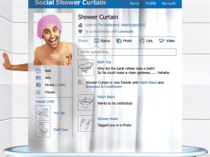 Facebook Profile Shower Curtain | Million Dollar Gift Ideas