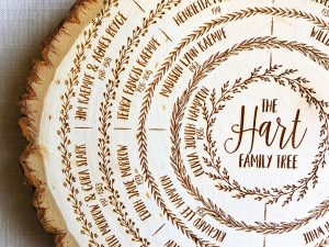 Family Tree Wood Slice 1