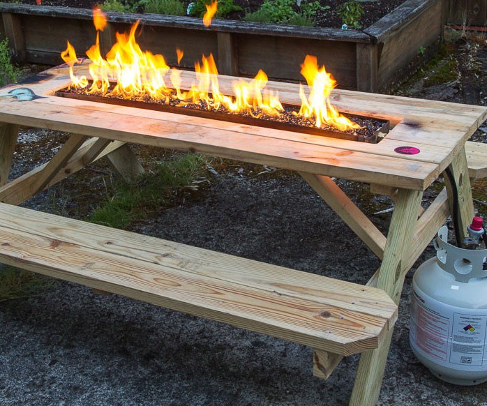 Fire Pit Picnic Table 2