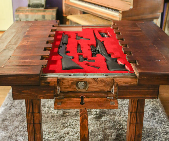 Firearm Cabinet Table