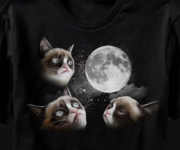 Grumpy Cat Three Moon Shirt