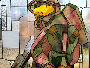Halo Master Chief Stained Glass | Million Dollar Gift Ideas