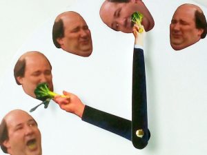 Kevin Eating Broccoli Wall Clock 1