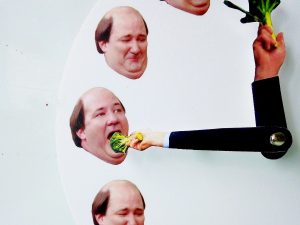 Kevin Eating Broccoli Wall Clock | Million Dollar Gift Ideas
