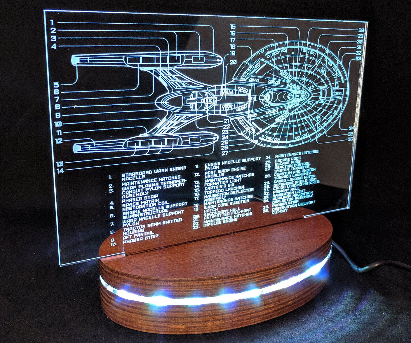 Star Trek USS Enterprise Layout Nightlight